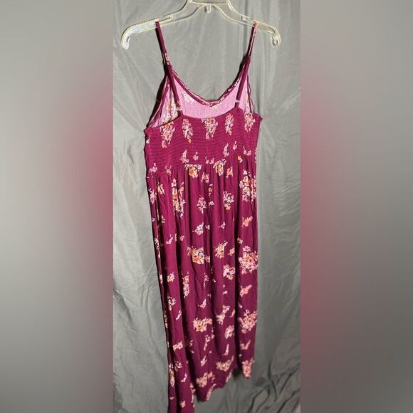 🔥❤️🔥 Xhileration Floral Burgundy Maxi Dress Size Medium EPC Sundress Rea… - Picture 4 of 8